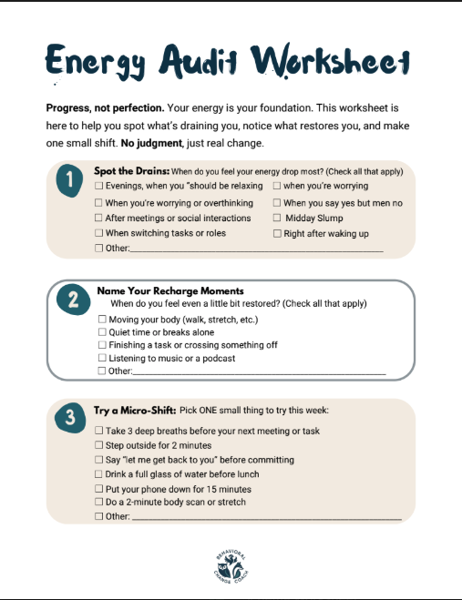 Energy Audit Worksheet